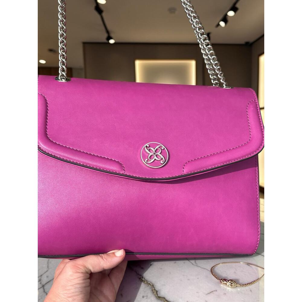 Vintage Nine West Hot Pink Chain Strap Crossbody Shoulder Bag Y2K